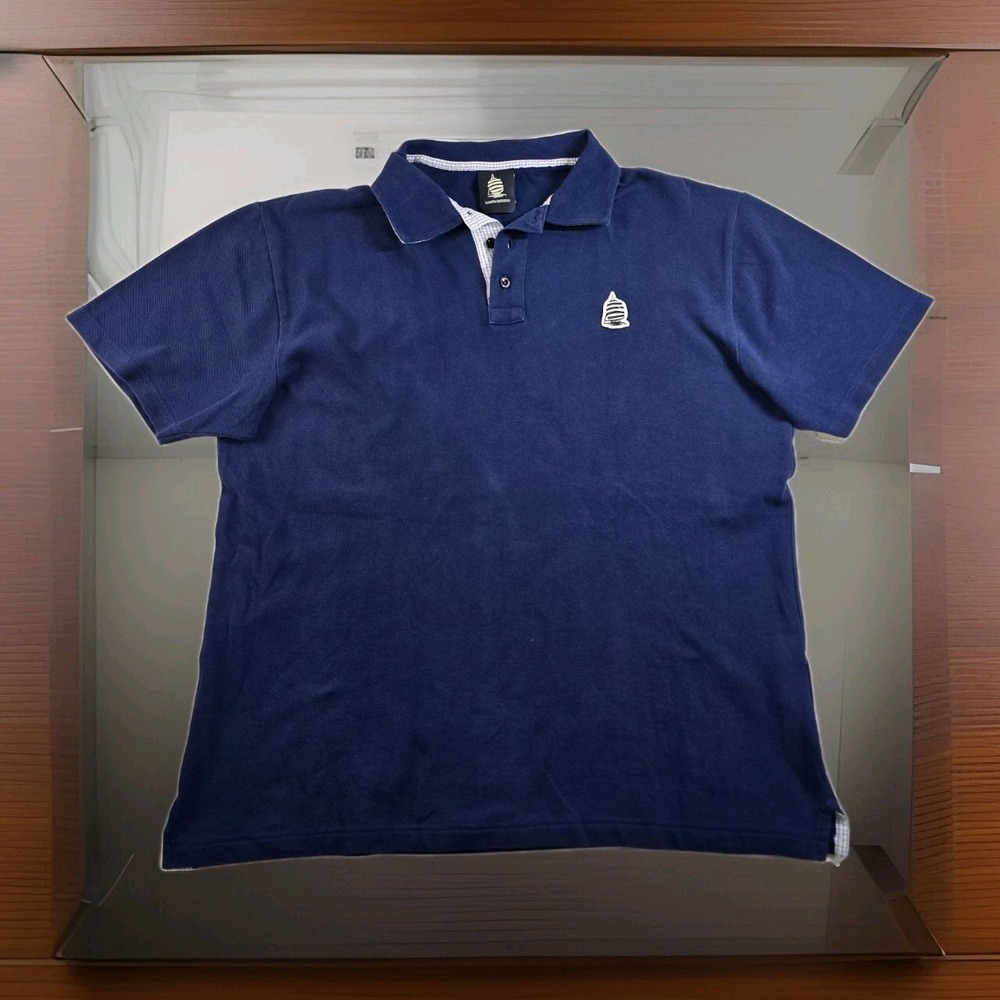 Marina Yachting Men's Polo Shirt‎ Size L | 100% Cotton Nautical Navy | Italian